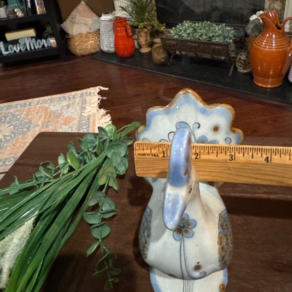 Vintage Pottery Peacock Figurine Made In Mexico Hand Painted El Palomar EUC - Picture 8 of 8